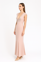 Daily chiffon dress neck around neck and sleeve cap