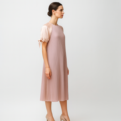 Daily chiffon dress Raglan sleeves organza fabric