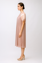 Daily chiffon dress Raglan sleeves organza fabric