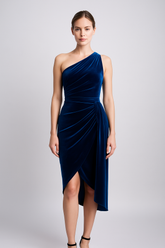 Party Velvet midi dress long tie drop
