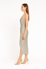 Party stripe pattern sequins dress special pattern sequins fabric one shoulder bodycon bottom