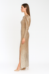 Party sequins ombre  dress silver ombre sequins dress