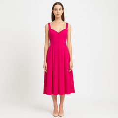 Daily chiffon  dress CF button opening