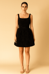 BRIDESMAID DRESSES BLACK 3D FLOWER ROSE