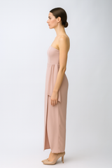 Ocassion chiffon dress tie belt on waist side seam